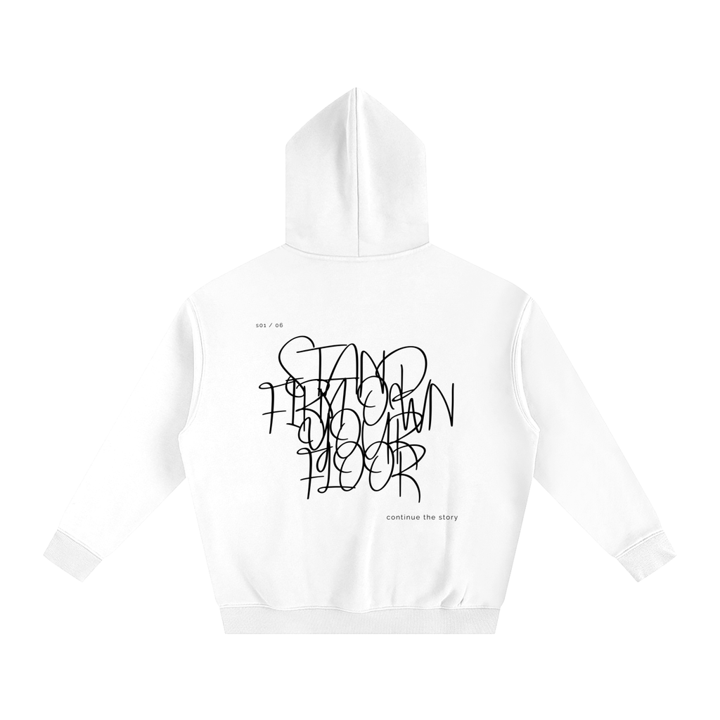 S01 / 06 Oversize Fleeced Hoodie - White