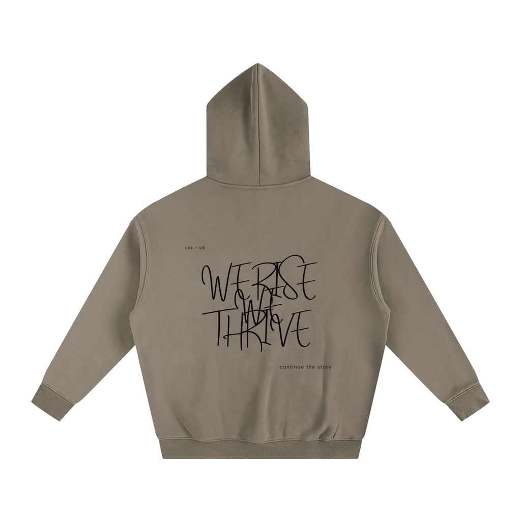 S01 / 08 Oversize Fleeced Hoodie - Gray Coffee