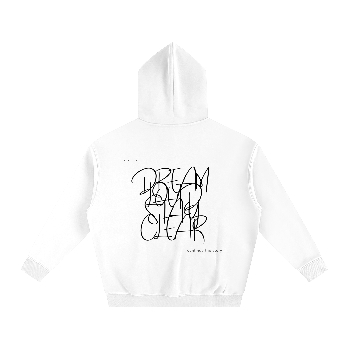 S01 / 02 Oversize Fleeced Hoodie - White
