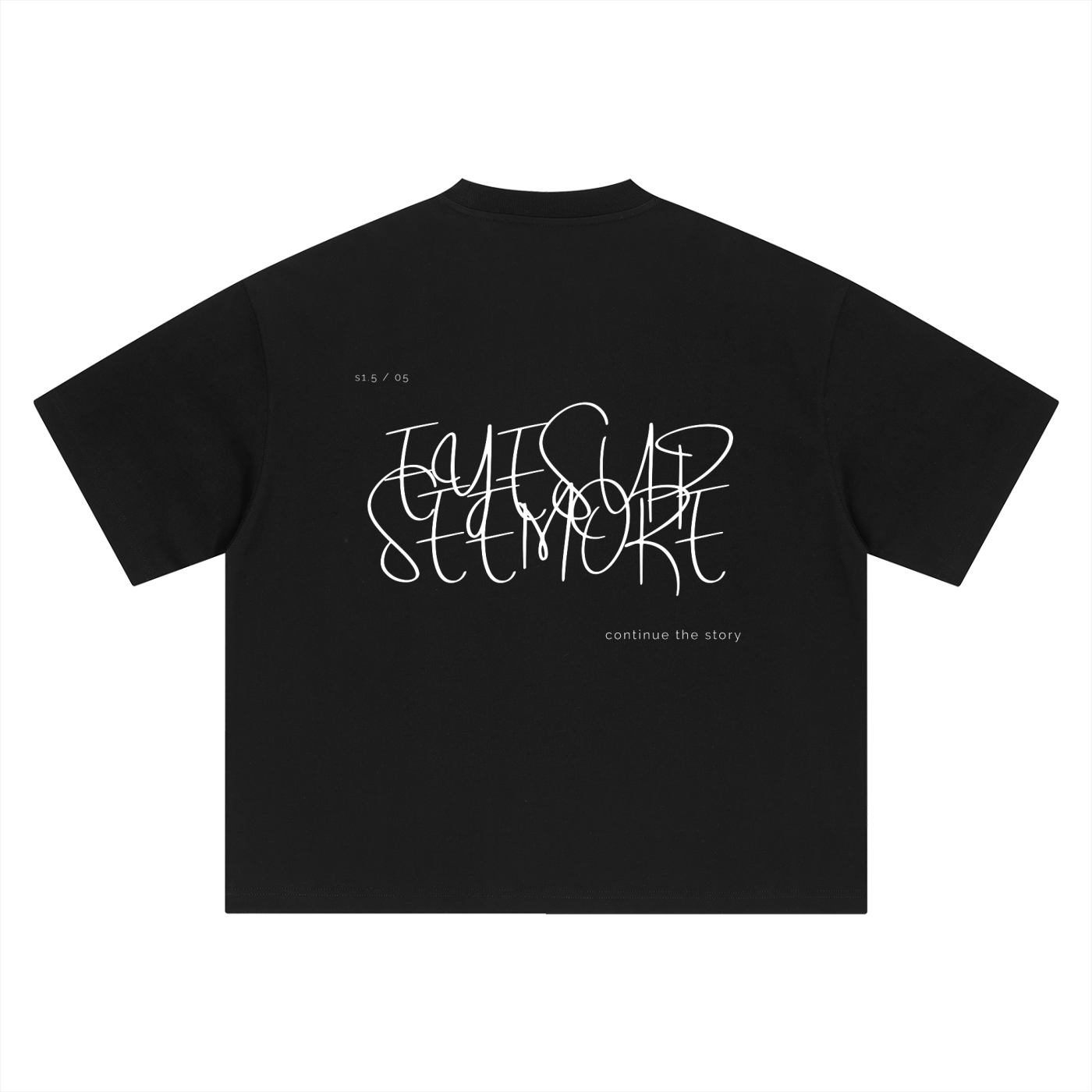 S1.5 / 05 Boxy Oversized T-Shirt - Black