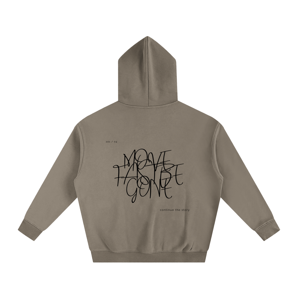 S01 / 04 Oversize Fleeced Hoodie - Gray Coffee