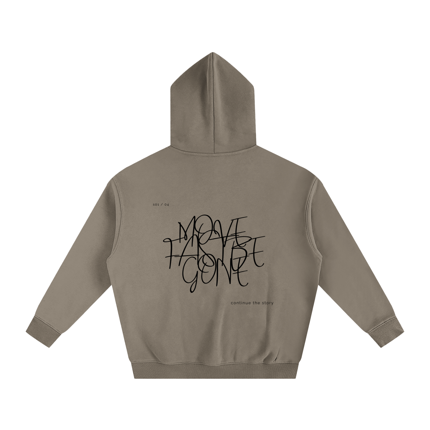 S01 / 04 Oversize Fleeced Hoodie - Gray Coffee