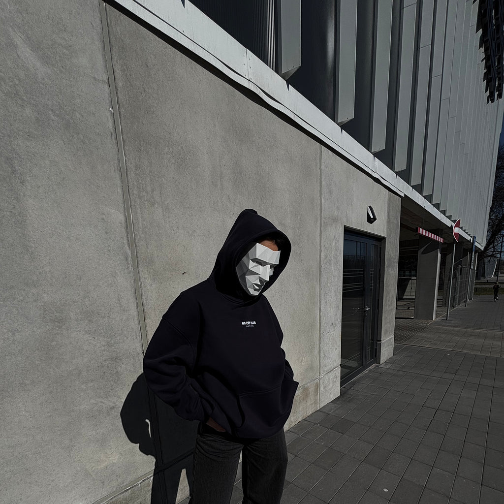 Offseason Oversize Fleeced Hoodie - Navy Blue