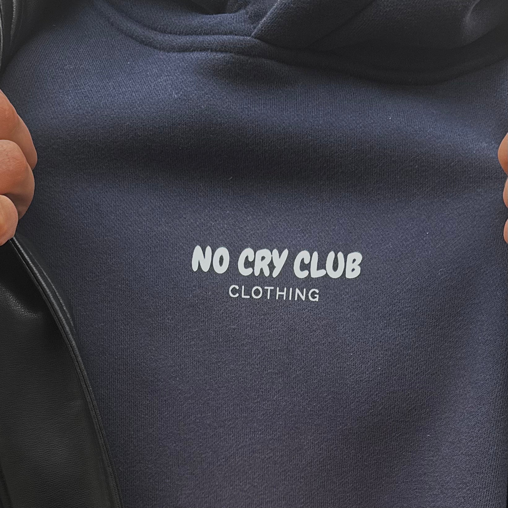 Offseason Oversize Fleeced Hoodie - Navy Blue