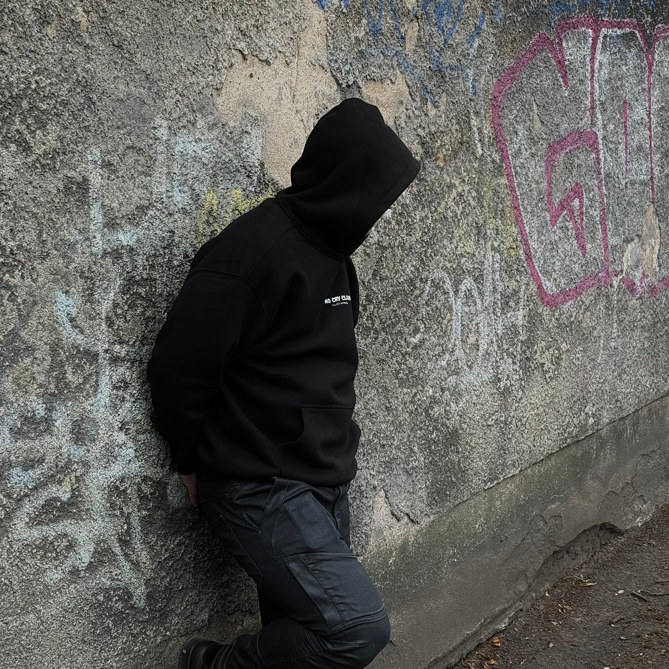 S01 / 01 Oversize Fleeced Hoodie - Black
