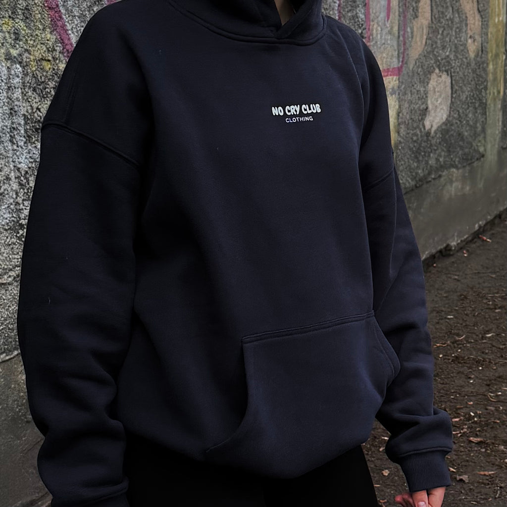 S01 / 03 Oversize Fleeced Hoodie - Navy Blue