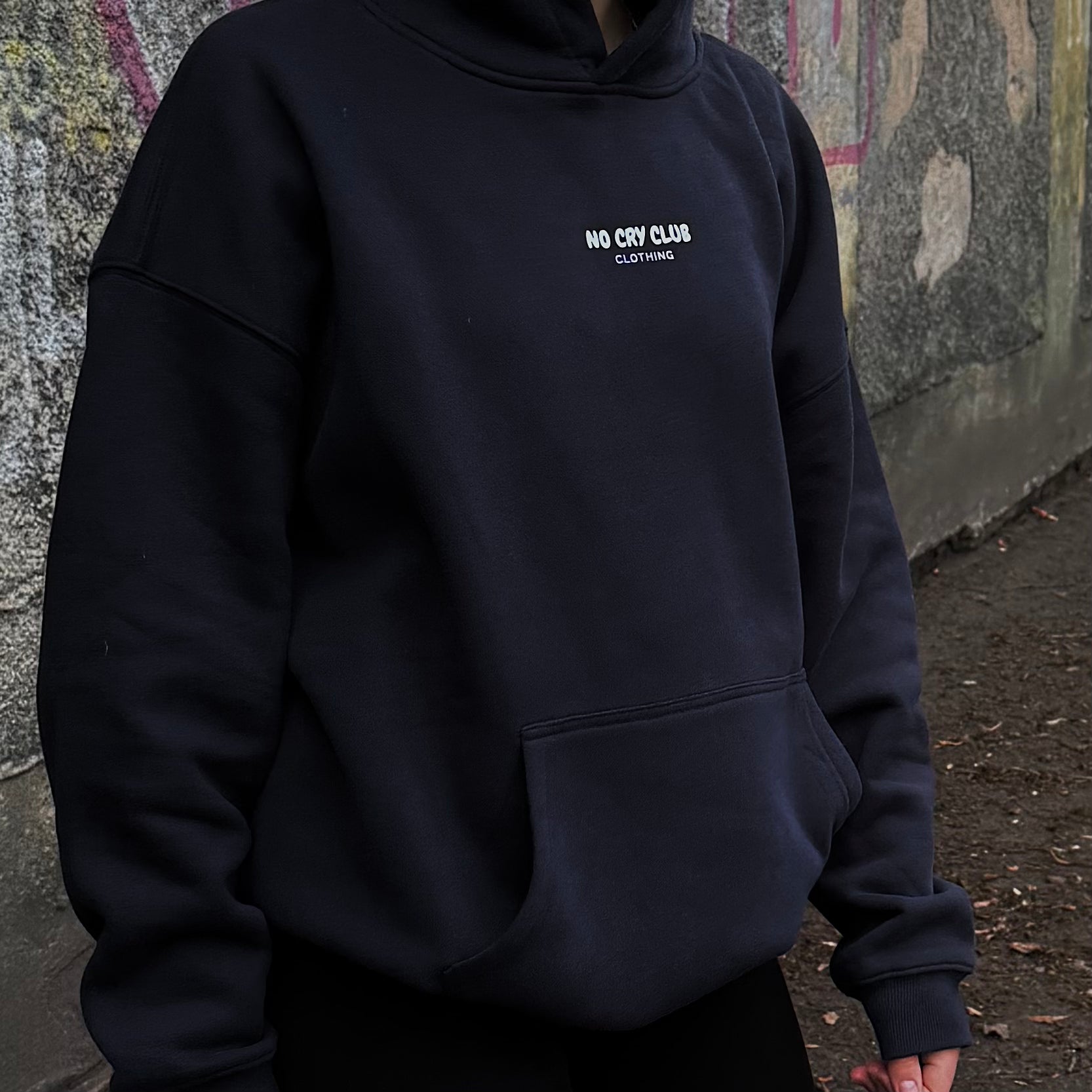 S01 / 03 Oversize Fleeced Hoodie - Navy Blue