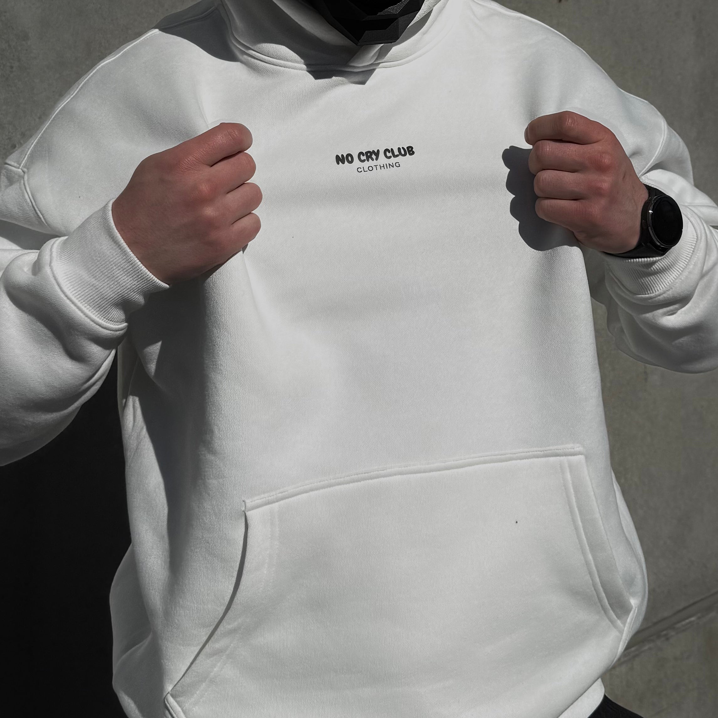 S01 / 06 Oversize Fleeced Hoodie - White