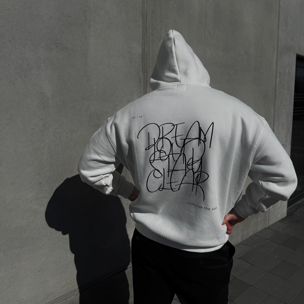 S01 / 02 Oversize Fleeced Hoodie - White
