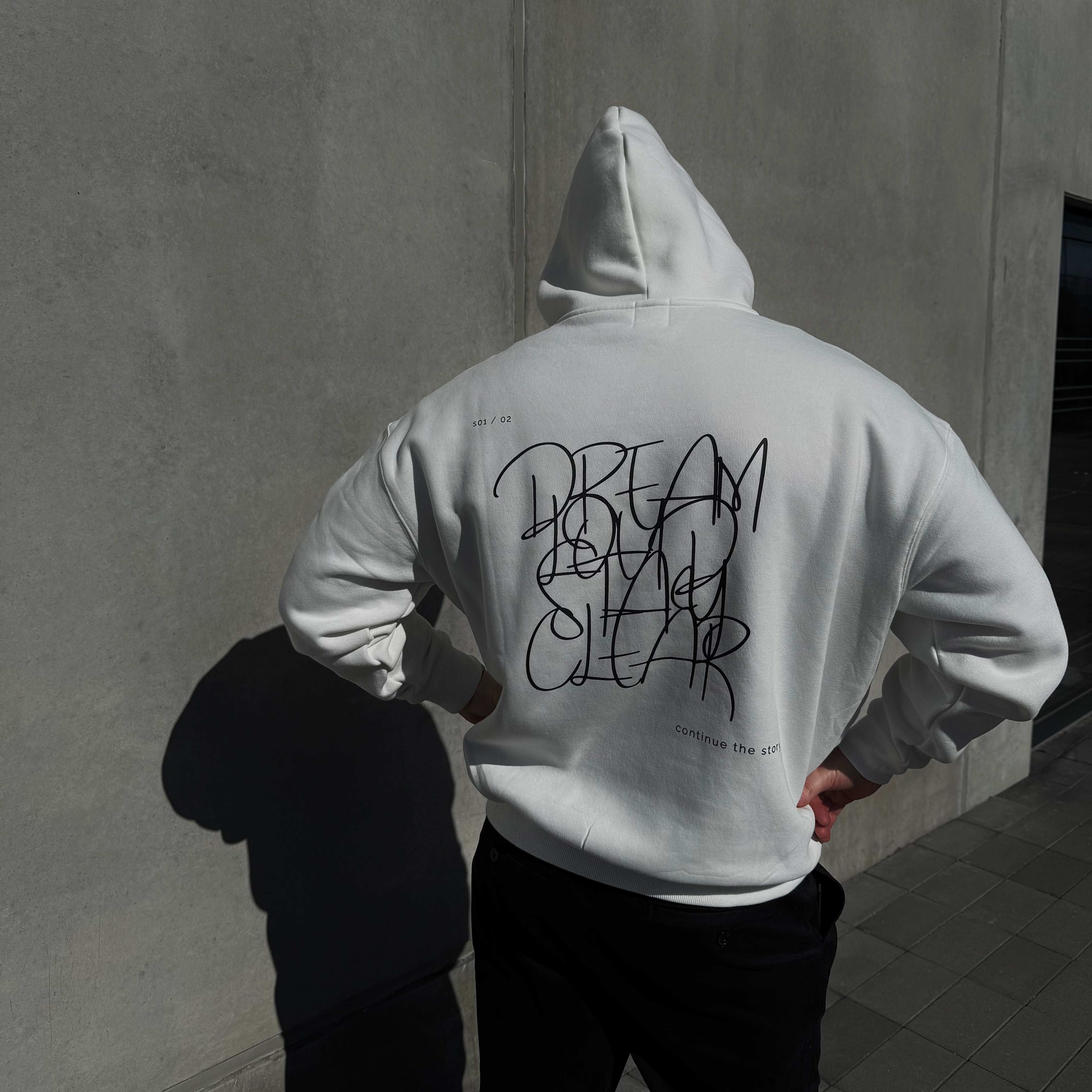 S01 / 02 Oversize Fleeced Hoodie - White