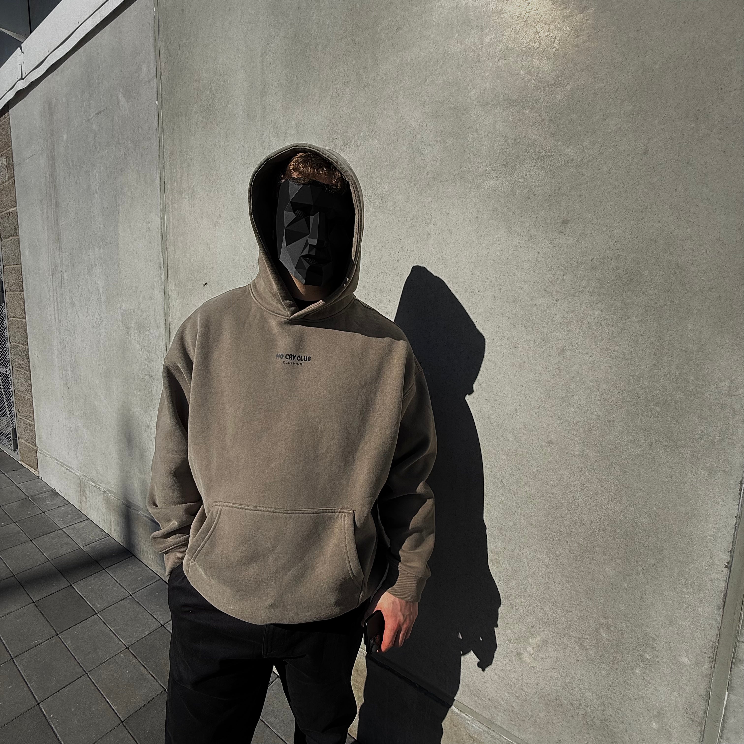 Offseason Oversize Fleeced Hoodie - Gray Coffee