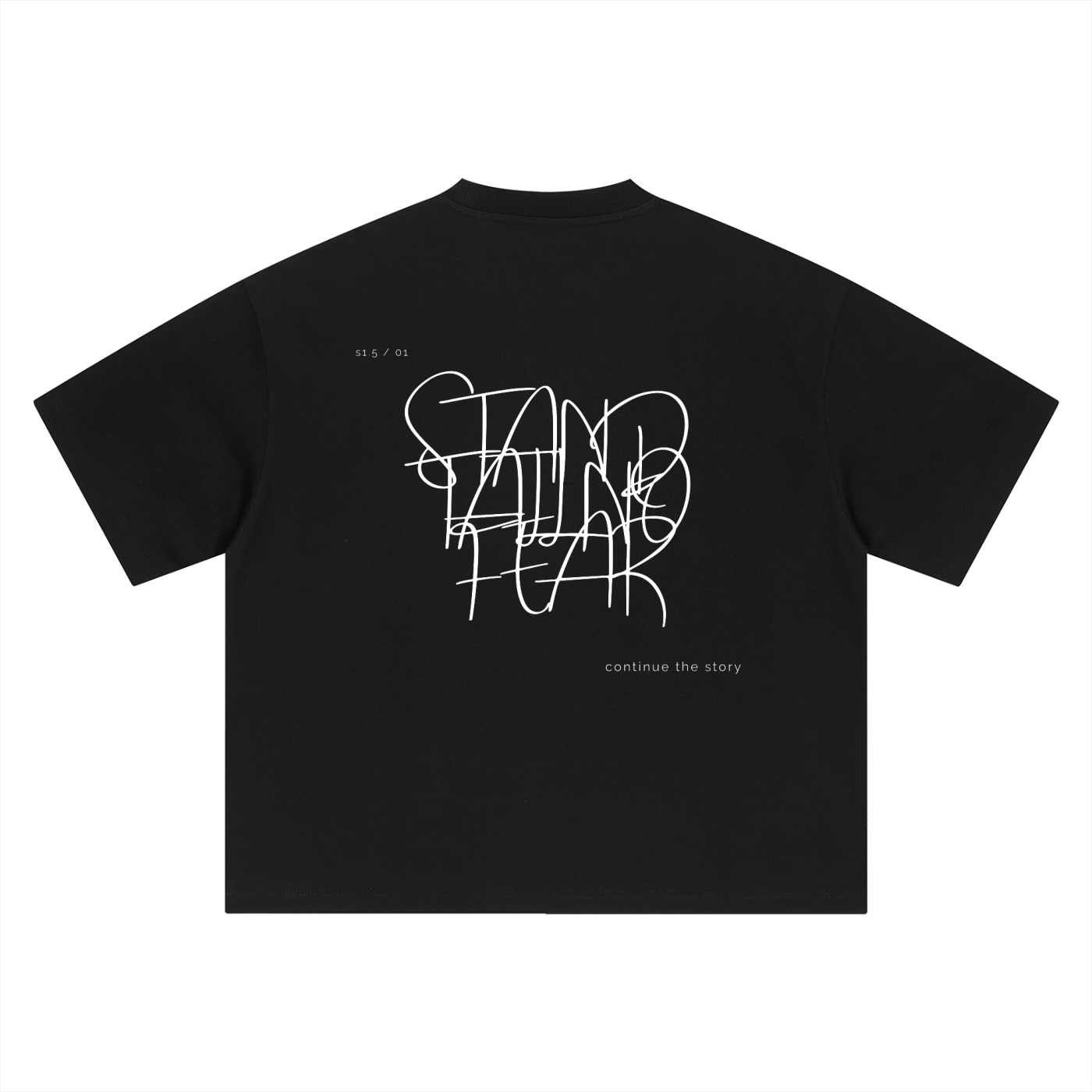S1.5 / 01 Boxy Oversized T-Shirt - Black